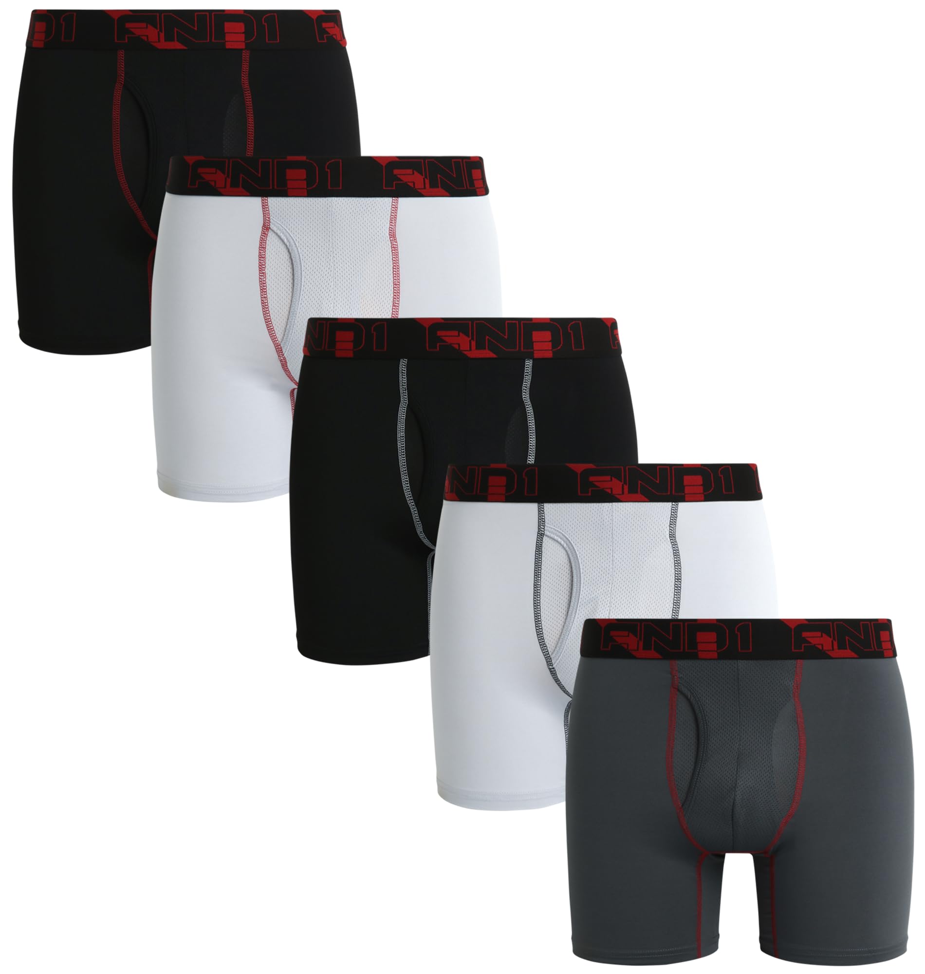 Daily Compression Boxer Snapklik.com : AND1 Mens Boxer Briefs5 Pack Soft Stretch Compression ...