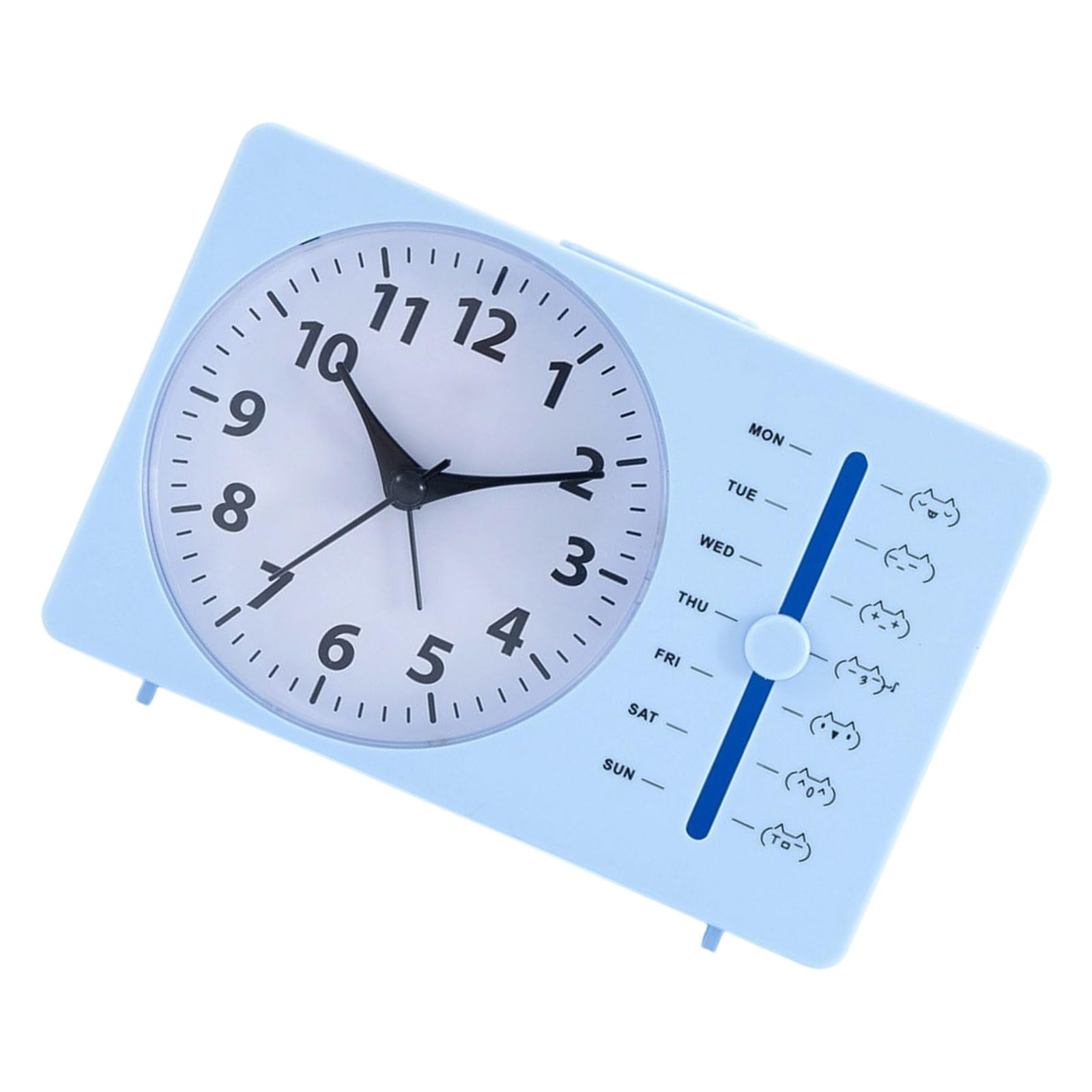 carotoe Analog Alarm Clock, Silents None Ticking Quartzs Movement Small Clock Bedside Desk for Home, Travel, Decors Small Battery Operated Analog Alarm Silents None Ticking