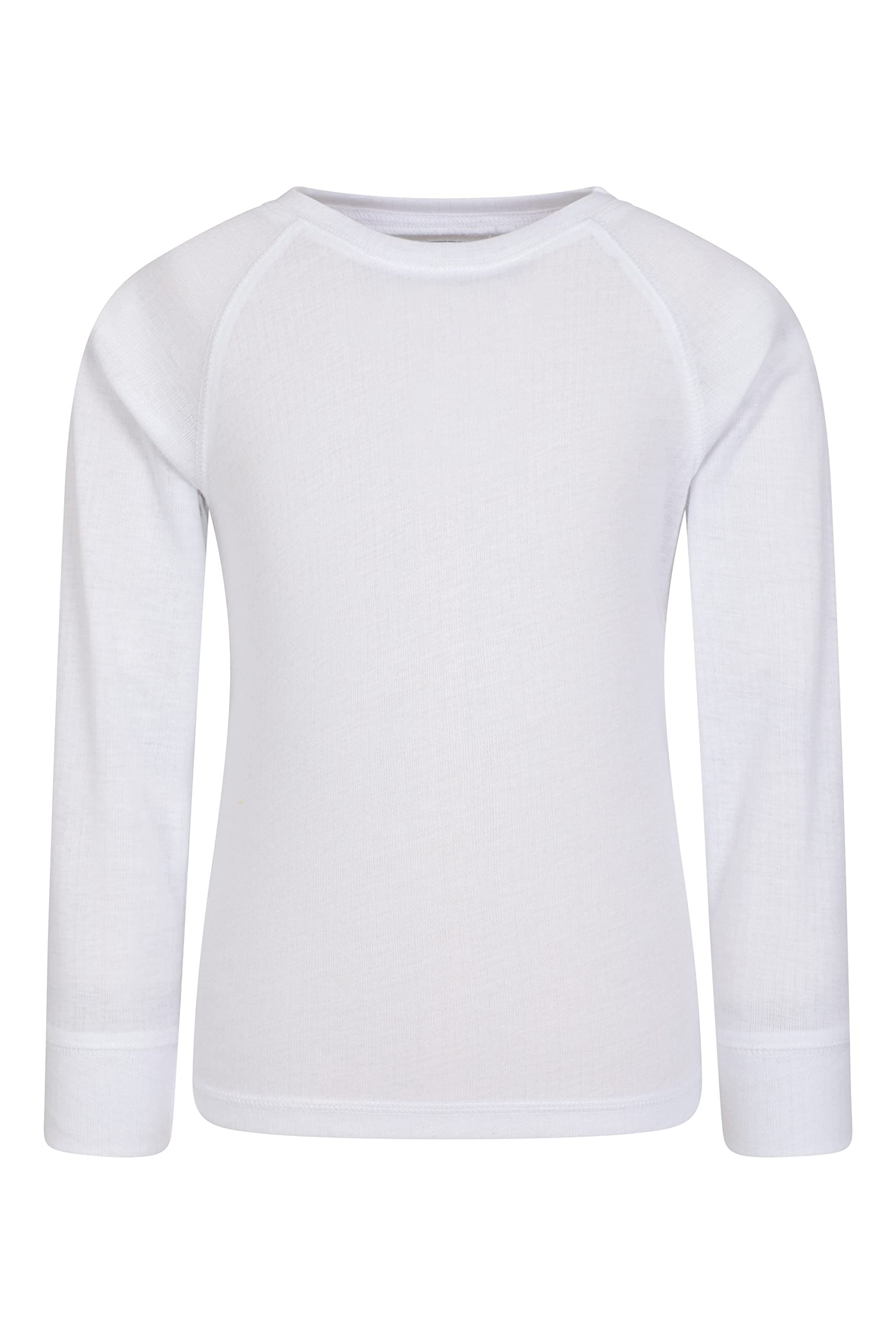 Mountain Warehouse Talus Kids Base Layer Top - Breathable & Lightweight Moisture Wicking Baselayers, Boys & Girls - Autumn Winter, Outdoors, Travelling & Hiking White Kids Size 2-3 Years
