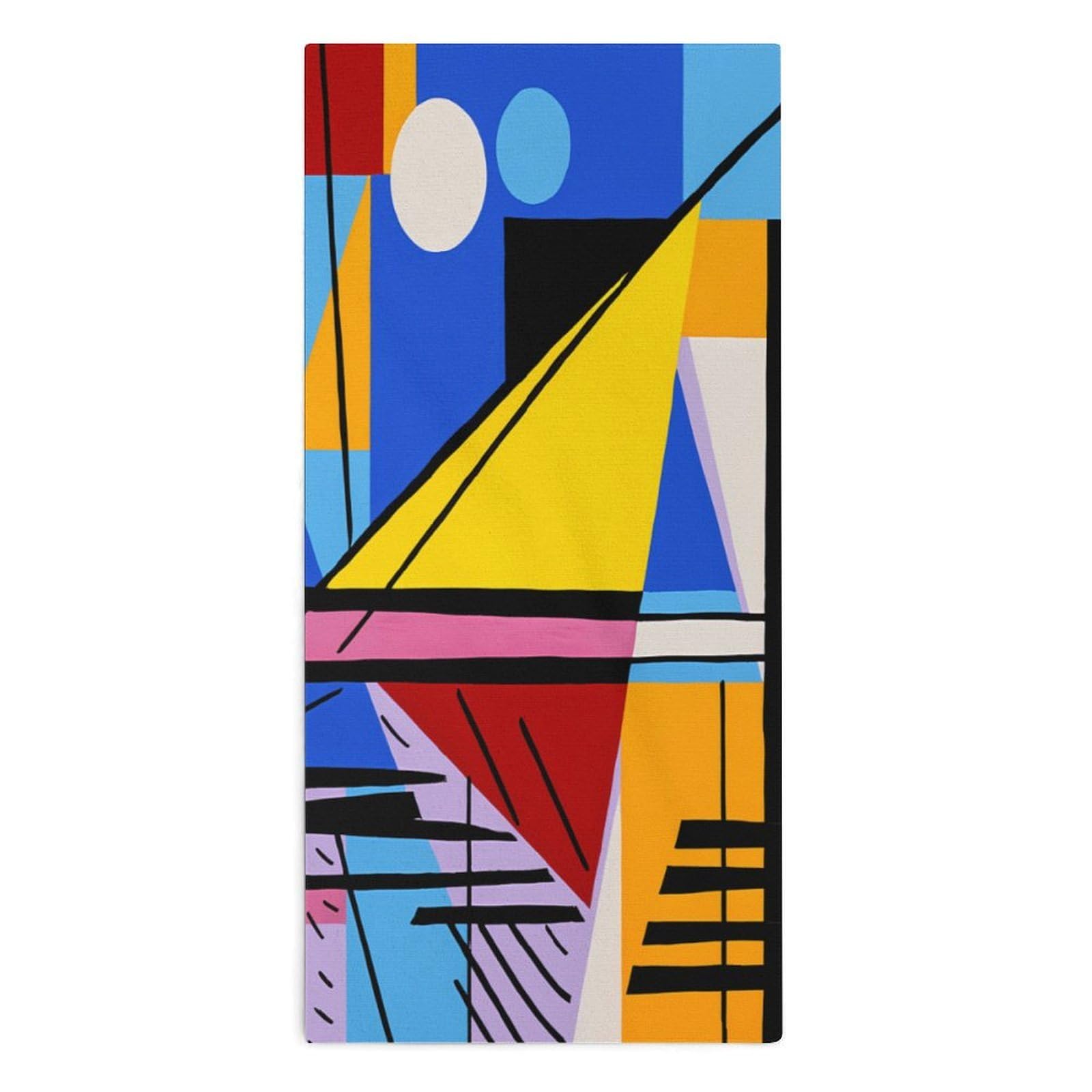 TXFBTRFSA Colorful Abstract Hand Towels for Adult Face Towel Bath Beach Swim Accessories