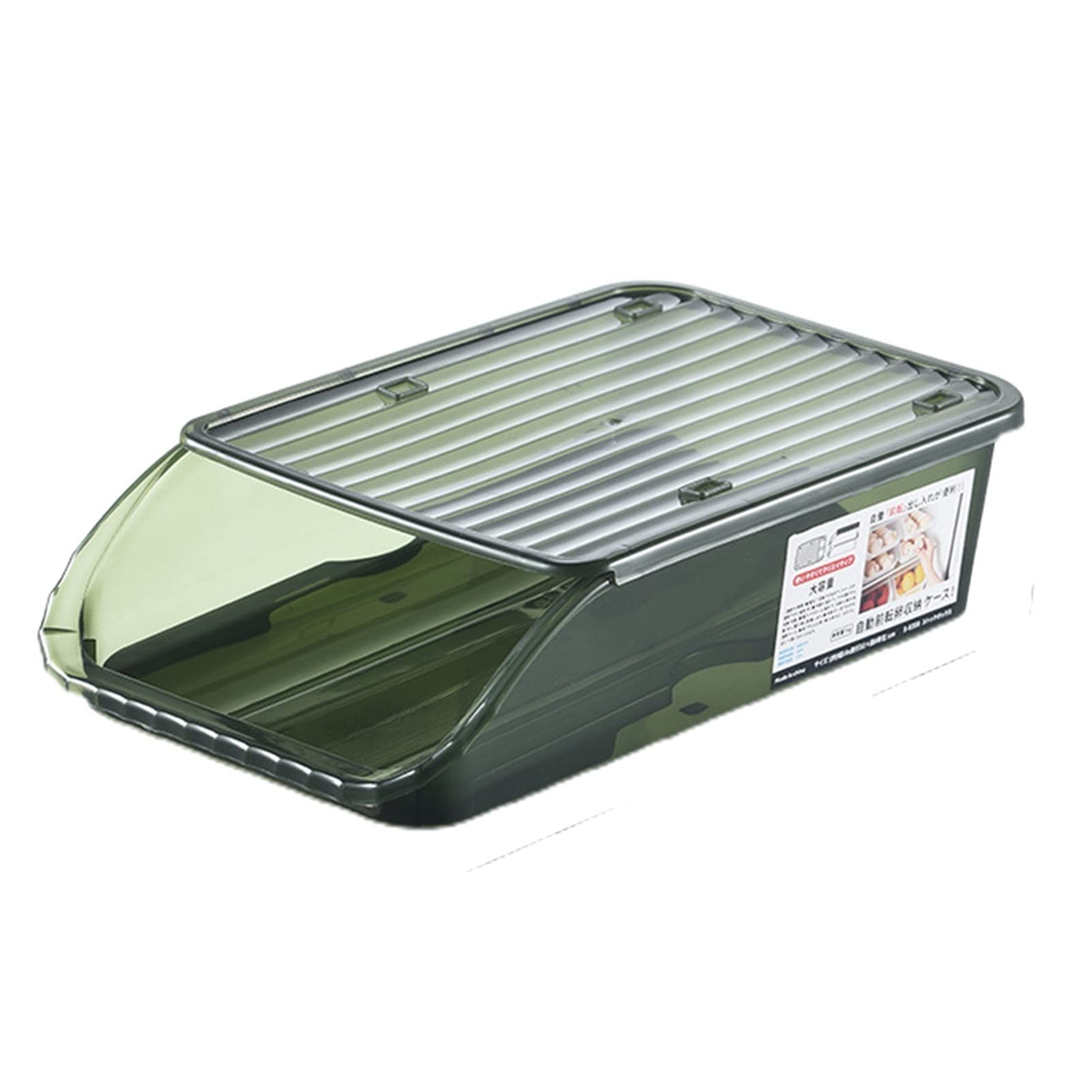 Compartimiento de Huevos para refrigerador Caja de Almacenamiento automática de Huevos deslizantes Bandeja de Huevos Cajón Transparente Ahorro de Espacio Porta Huevos de plástico
