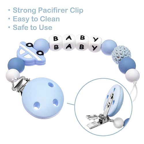 Miniatura 6 de Clip para chupete personalizado con nombre para bebé, clip de chupete personalizado para todos los chupetes, regalo de cumpleaños de bebé de Navidad