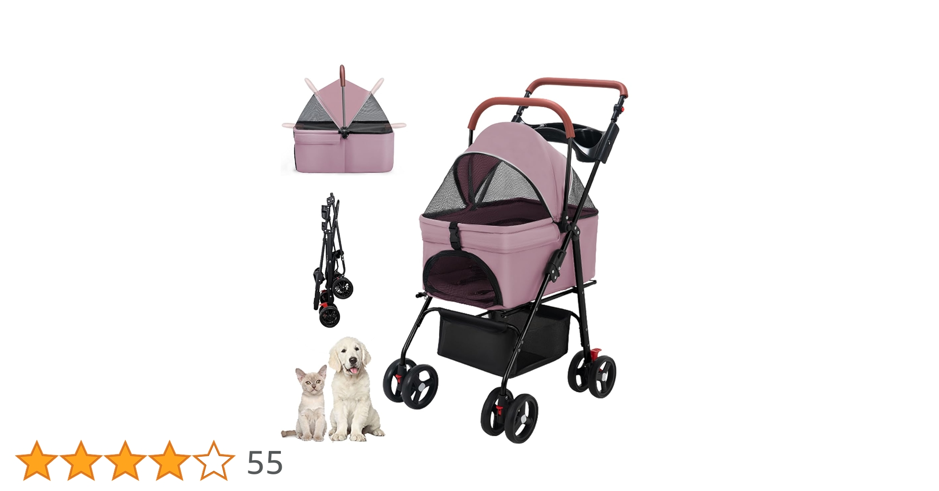 Amazon.co.jp: ペットカート 分離型 猫 犬用 バギー いぬ用 4輪