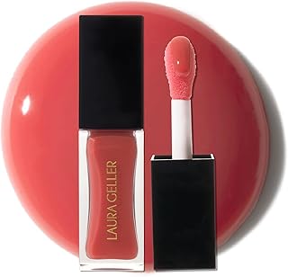 LAURA GELLER NEW YORK Fine Shine Glossy Lip Oil, Rose Garden - Hydrating Squalane - Pink Lip Gloss