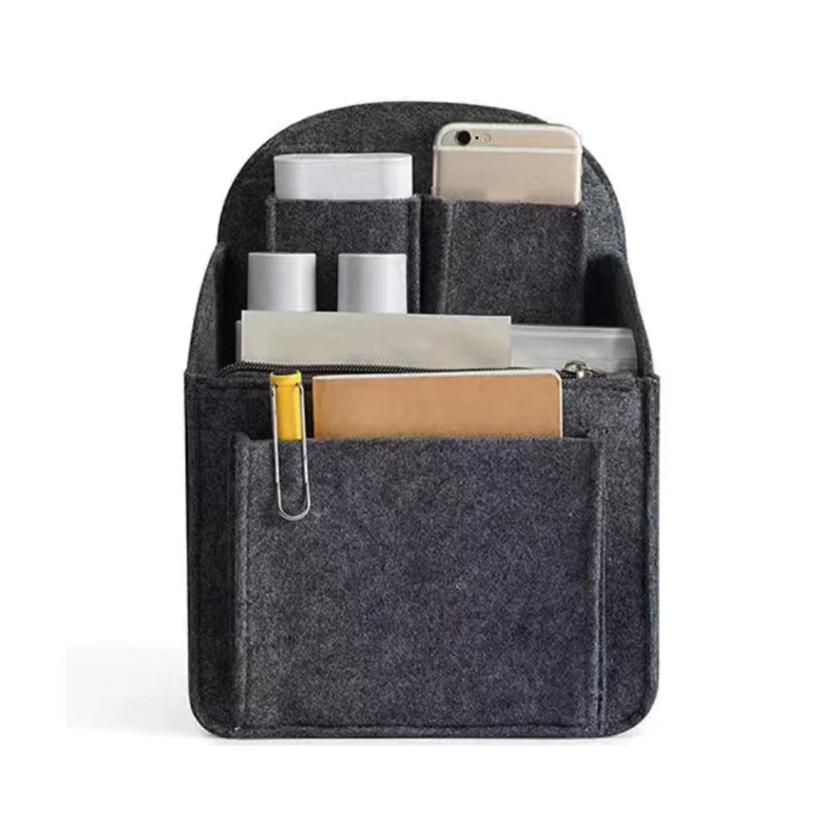 HZBB Backpack Shoulder Bag Handbag Organizer Insert Small Bag Divider Felt Insert Pocket Travel Rucksack Organizer Backpack for Men and Women