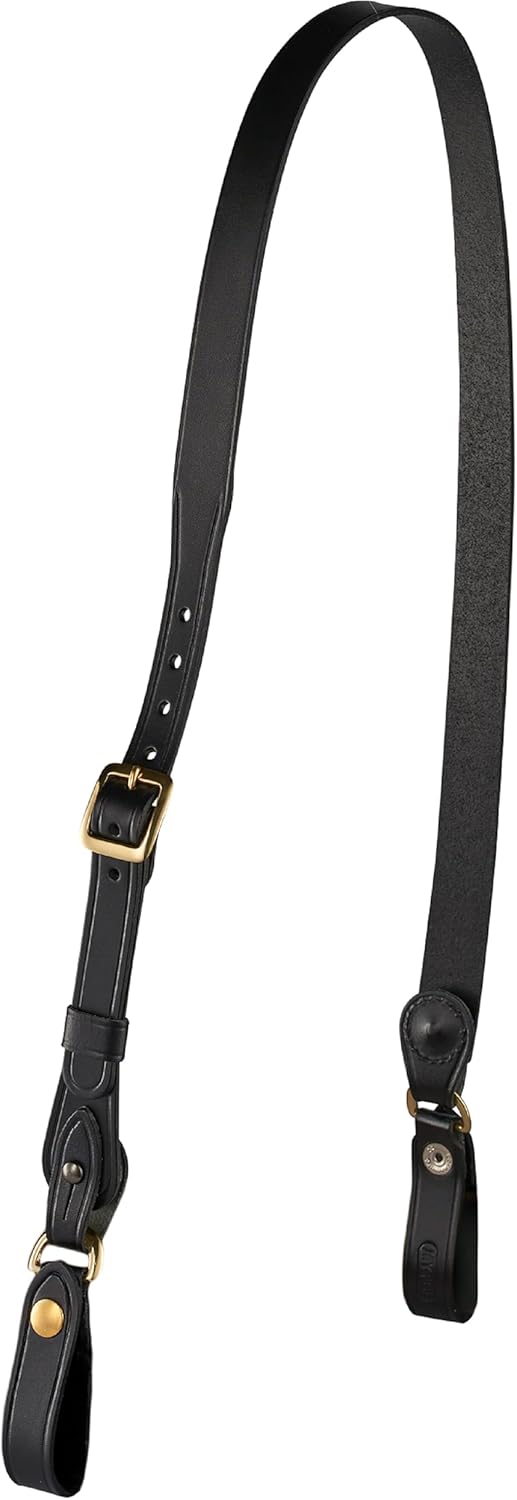 JAY-PEE Sam Browne Shoulder Strap 1 1/4 inch Leather Cross Strap Includes 2 D-Rings that Connect to Duty Belt
