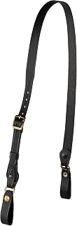 JAY-PEE Sam Browne Shoulder Strap 1 1/4 inch Leather Cross Strap Includes 2 D-Rings that Connect to Duty Belt