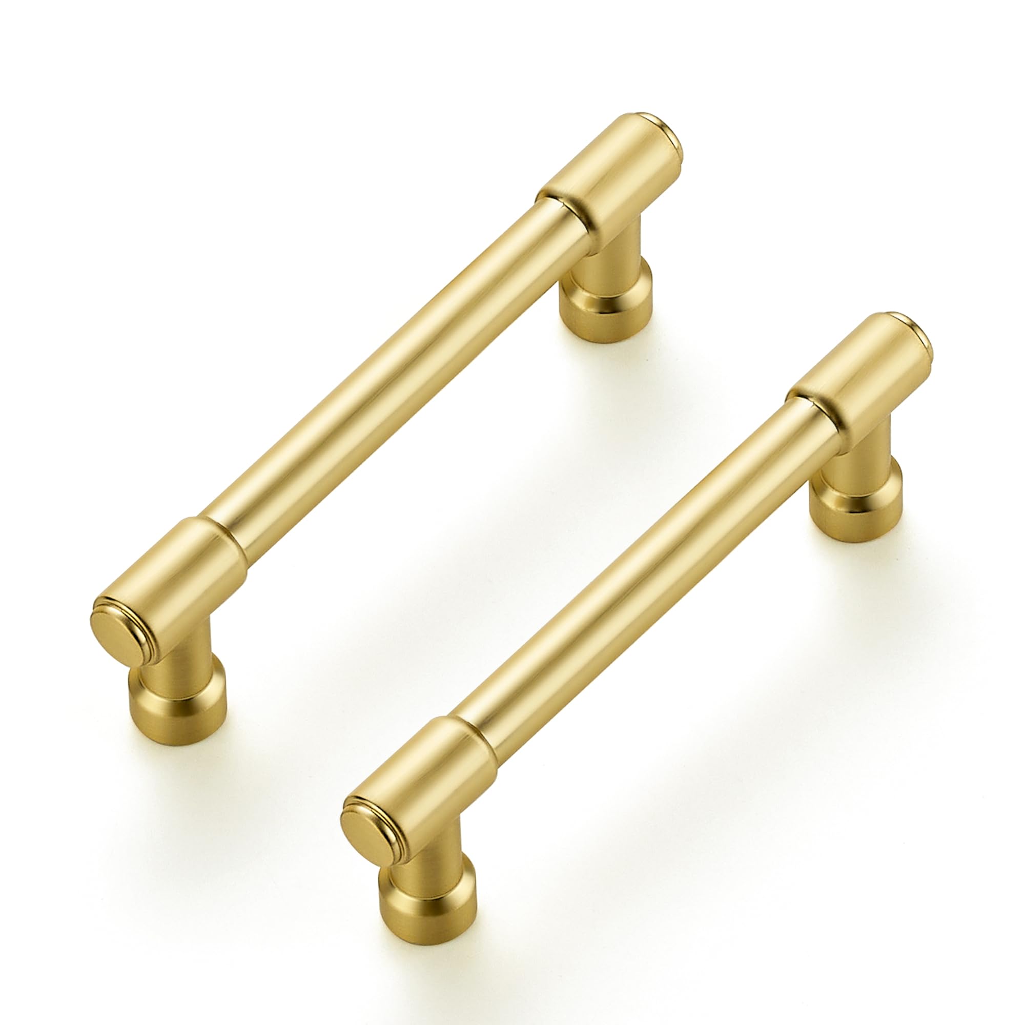 Ravinte Brushed Gold Kitchen Pulls Cabinet Handles 3-1/2 Inch 5 Pack