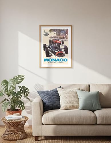 Miniatura 6 de 25 Gran Premio de Mónaco Automóvil 1967 - Póster de carreras de coches vintage por Michael Turner c.1967 - Impresión artística maestra (sin marco) 9