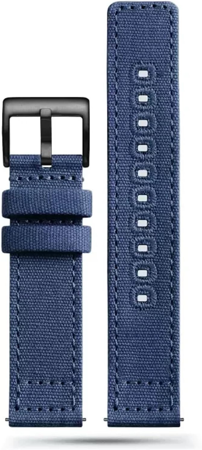 Canvas Nylon Watch Strap 18mm 19mm 20mm 22mm Universal Quick Release Wrist Replacement Unisex