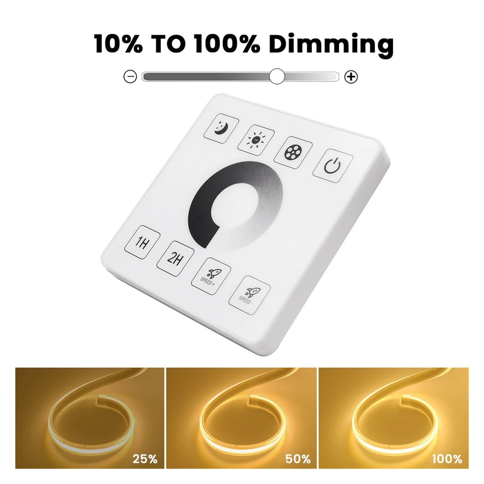 Controlador atenuador LED Control remoto atenuador LED/controlador de pantalla táctil for PCB de 8mm 110V/220V 288Leds/m tira de luz COB(23Key Remote Dimmer,220V AU Plug)