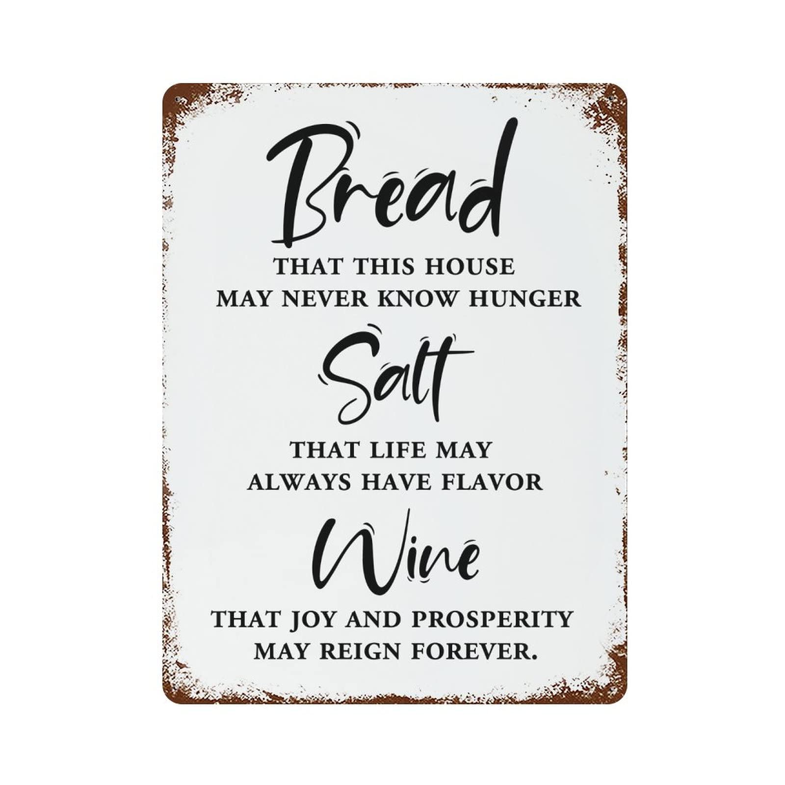 Bread That This House May Never Know Hunger Tin Signs Tin Sign Retro Style Sign Funny Wall Decorations Accessories For Bar Porch 8x12 Inch