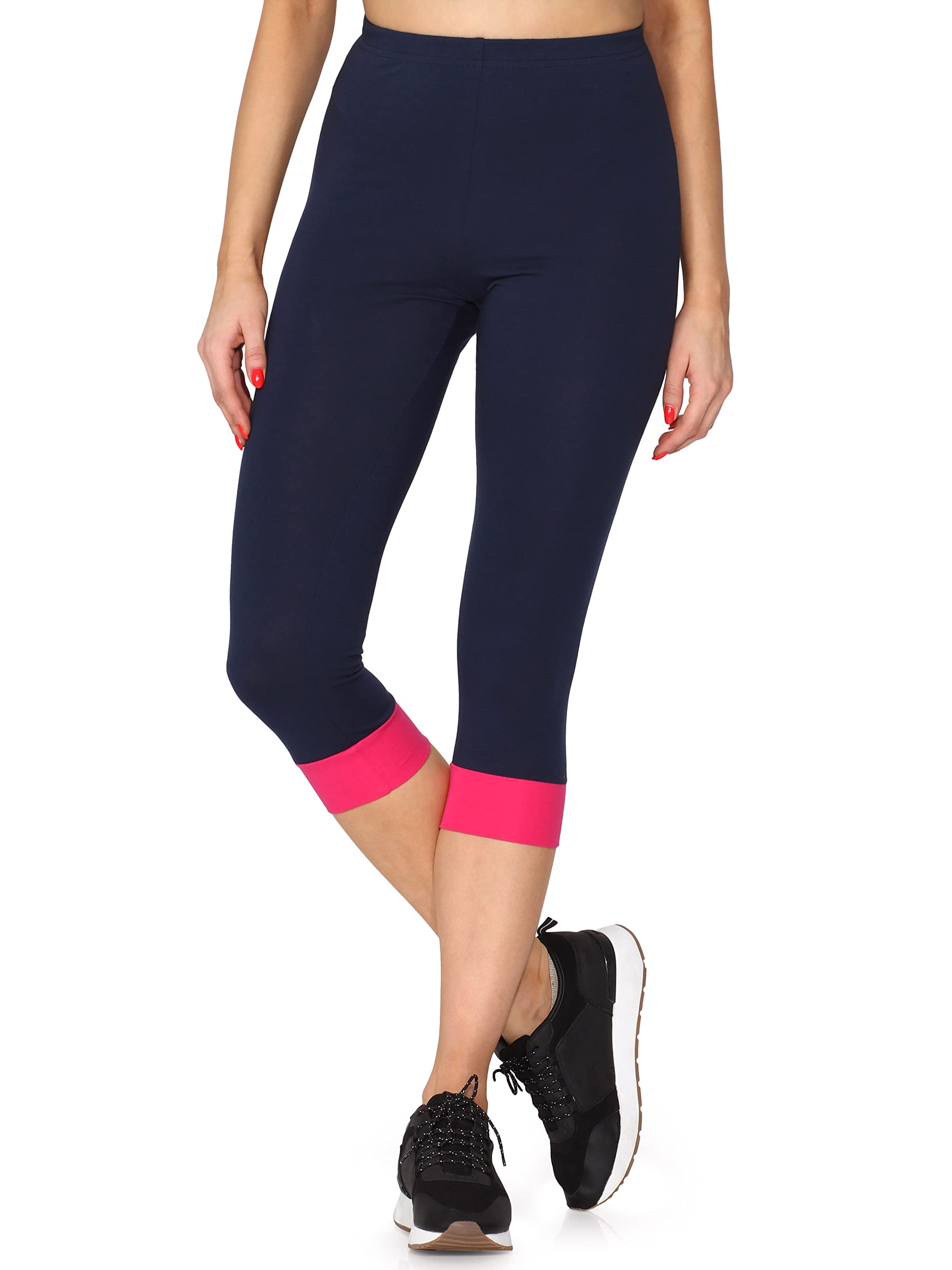 Merry Style Damen Leggings aus Baumwolle mit angenähtem Bündchen MS10-379