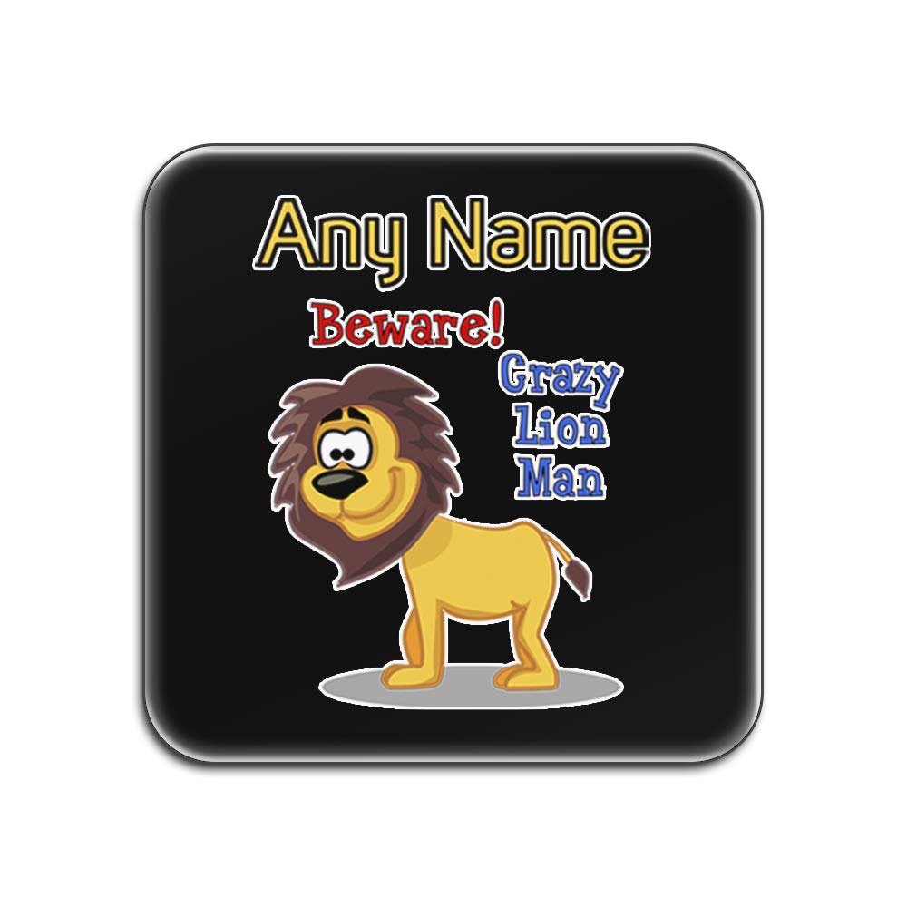 Dessous-de-verre personnalisables Crazy Lion Man, l'idée cadeau parfaite