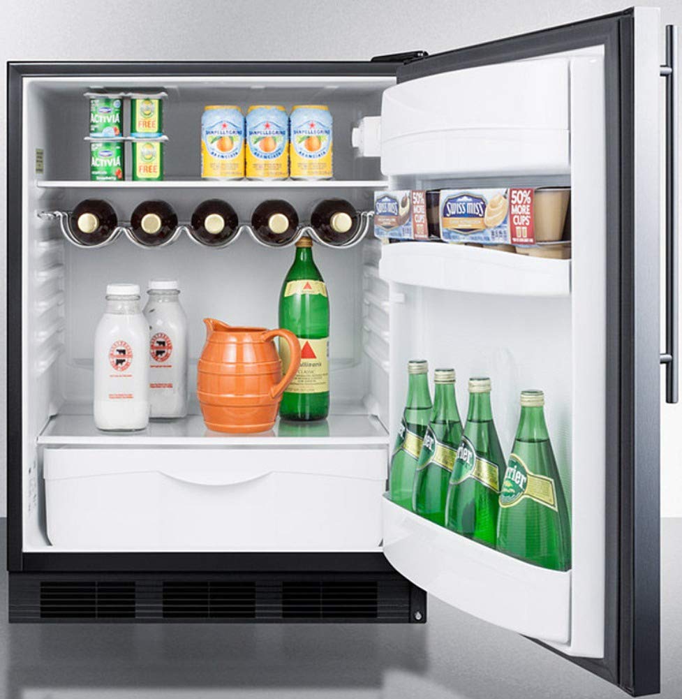 Summit Ff63bkbisshv 24" Compact Refrigerator In Stainless Steel on Fridge.com - View 4