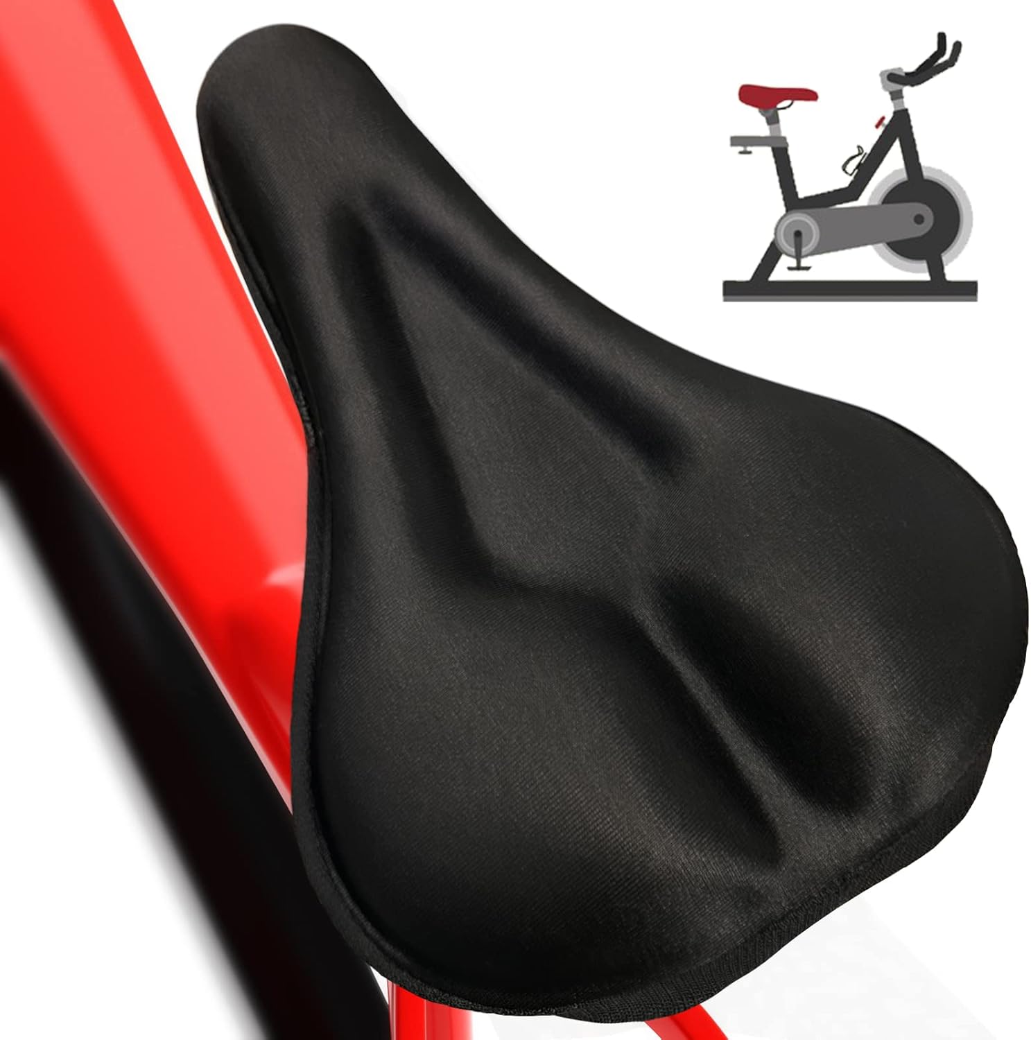 Gel Bike Seat Cushion for Narrow Exercise Bike Seats