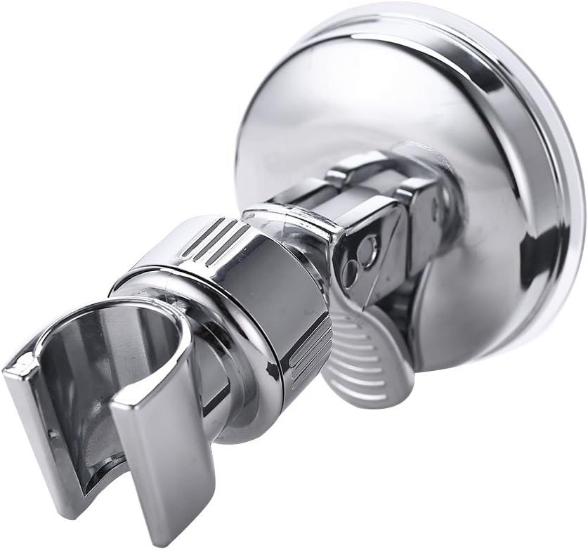 Adjustable Shower Head Holder Bathroom Chrome Wall Mount Strong Suction Handheld Shower Bracket