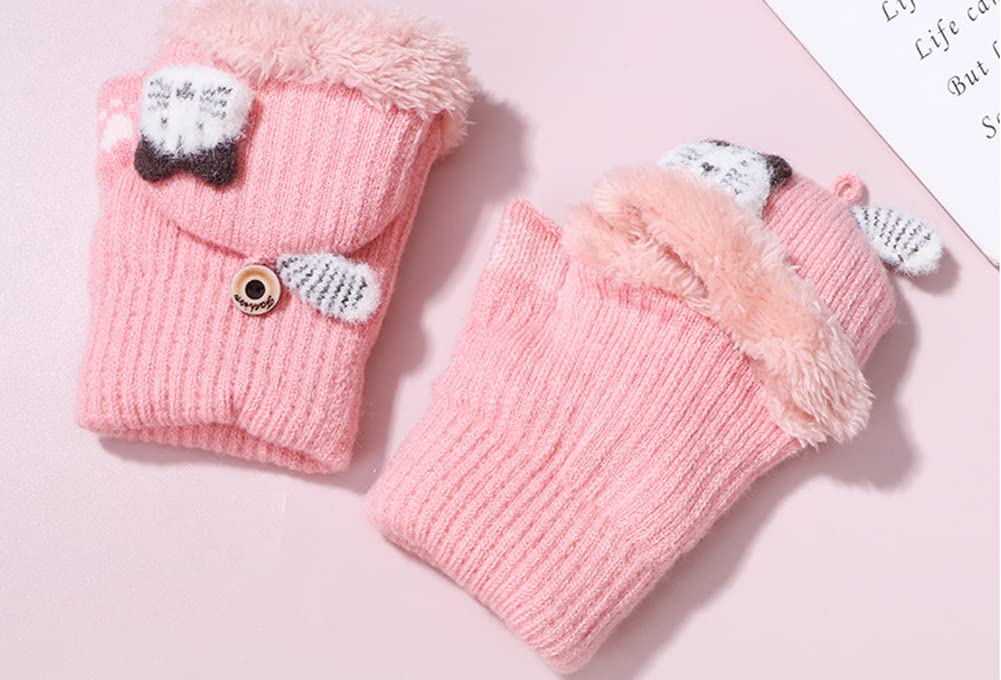 Enfants Gants Hiver Thermique Moufles Tricoté Epais Gants