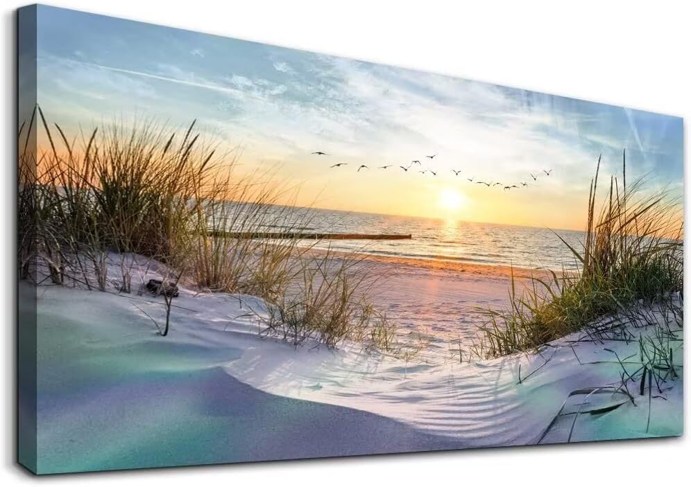 Kit Broderie Diamant Complet Idée Cadeau Peinture Plage 40x120