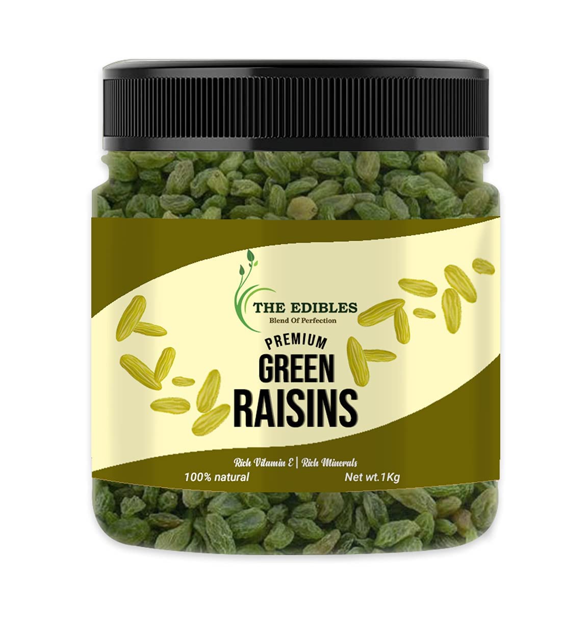 THE EDIBLES Green Afghani Raisins |Hari Kismish 1Kg | Dried Green Raisins |Seedless Green Raisins Healthy Routine Diet - Dry Fruit Plain Raisins Kishmish [Jar Pack] (B09BVKFQRC) Amazon Price History, Amazon Price Tracker