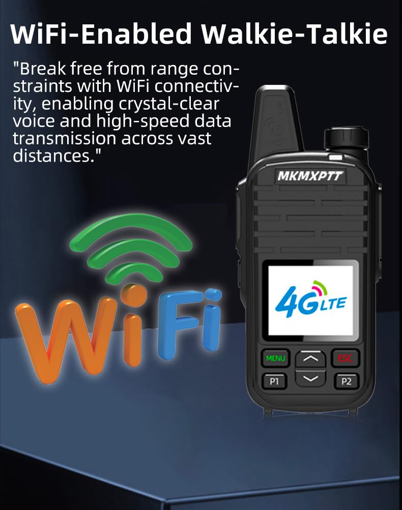 Walkie Talkie 4G LTE WiFi i Bluetooth Dwukierunkowe Radio z Redukcją Szumów Bateria 5000mAh System Android