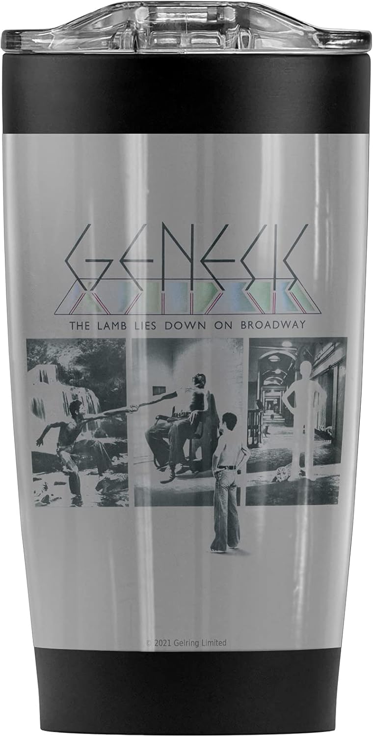 Logovision Genesis The Lamb Down On Broadway Stainless Steel Tumbler 20 oz Coffee Travel Mug/Cup, Vacuum Insulated & Double Wall with Leakproof Sliding Lid | Great for Hot Drinks and Cold Beverages