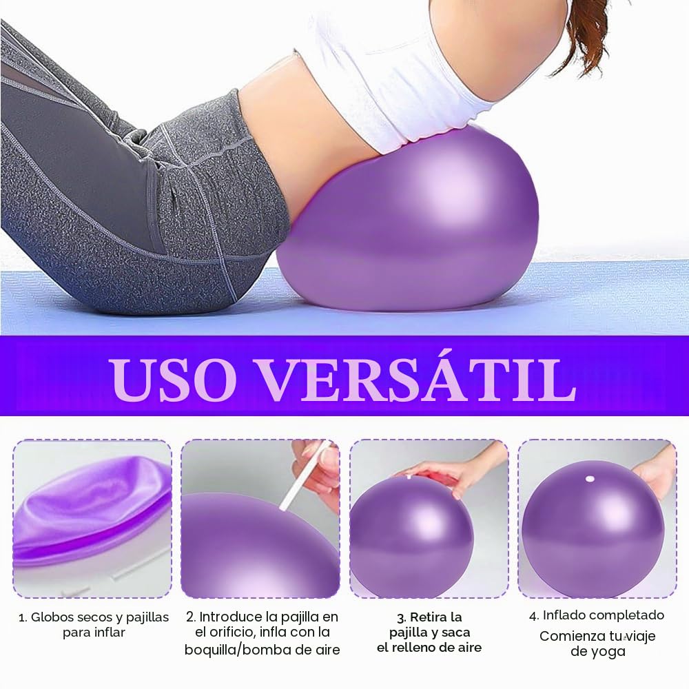 5 Piezas Juego de Anillo de Pilates, Kit Esencial de Pilates, Pilates Ring for Women, Pilates Ring and Ball Set, Círculo Mágico de Fitness, Pilates Ring Yoga Ball Set para Piernas Brazos Muslos