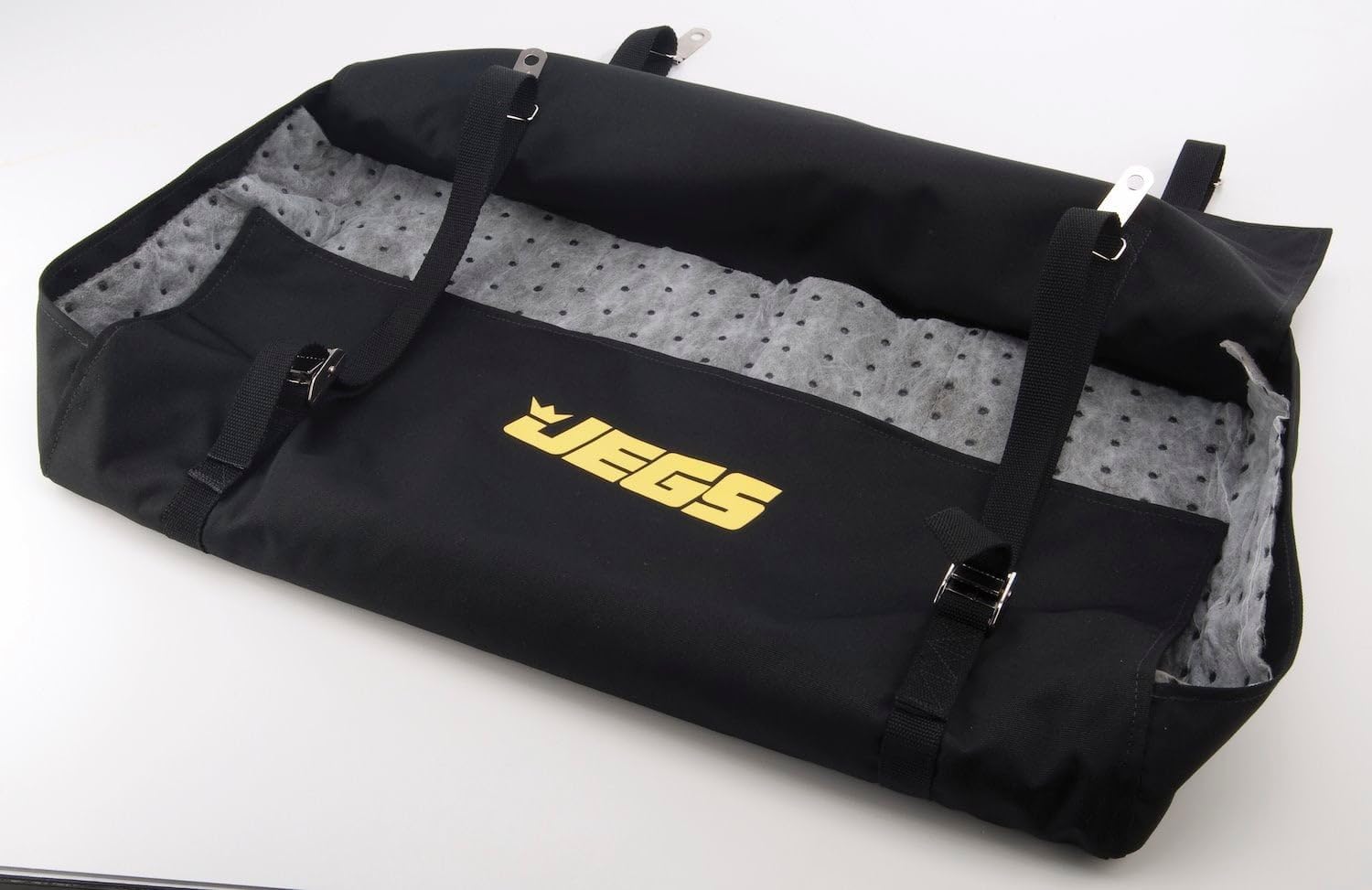 JEGS Universal Engine Diaper - NHRA Sportsman Accepted for Competition - Not SFI Rated - Made in USA - Fits 6 to 10 Quart Wet Sump Systems