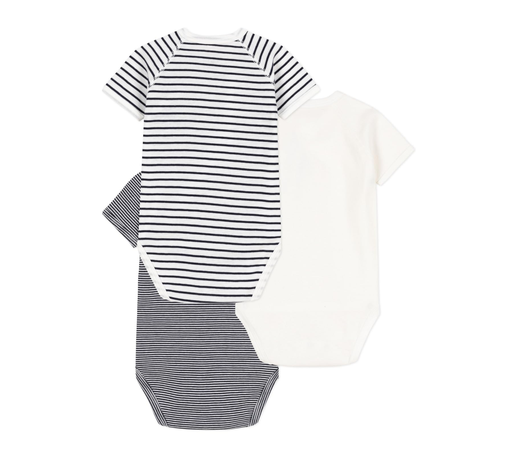 Petit Bateau A097h Bodies Naissance Manche Courte Mixte bébé (lot de 3)