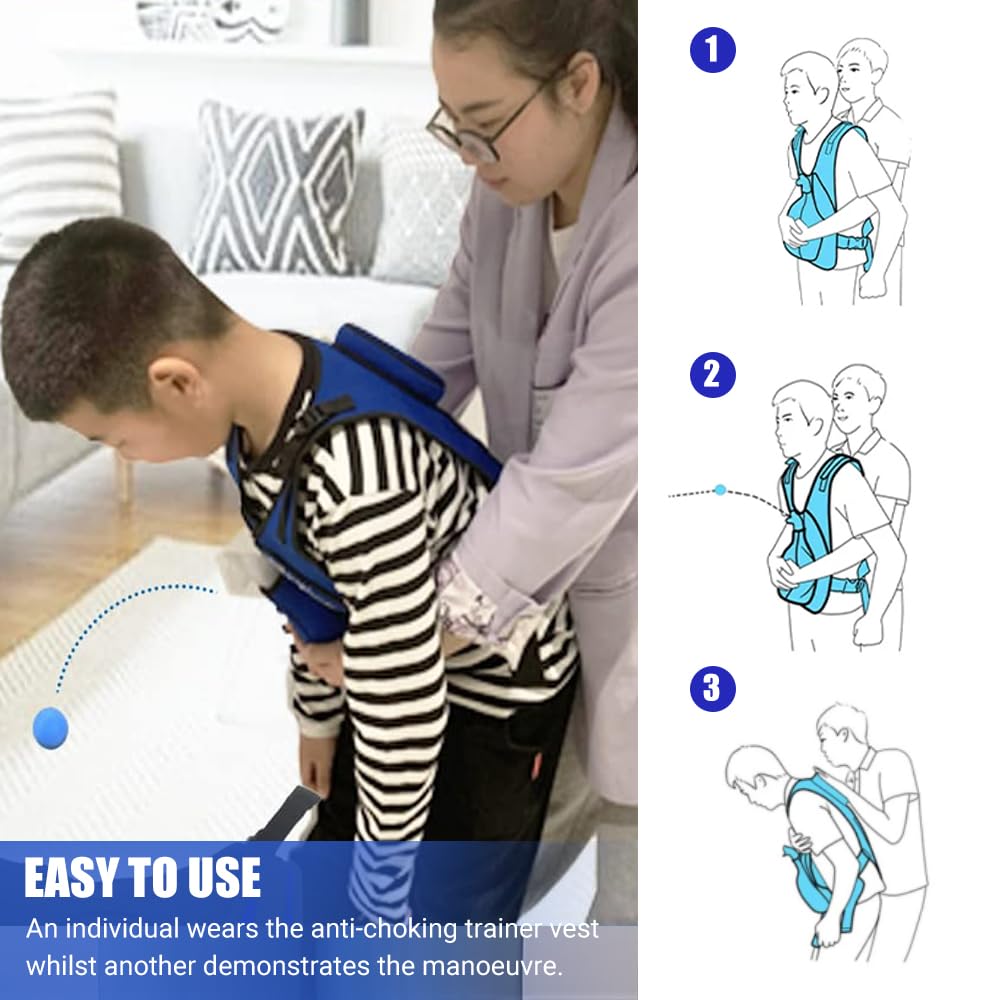 Heimlich - Chaleco de entrenamiento de práctica mejorado, modelo antiasfixia para enseñanza de primeros auxilios, enfermería y accesorios de educación para estudiantes (niños)