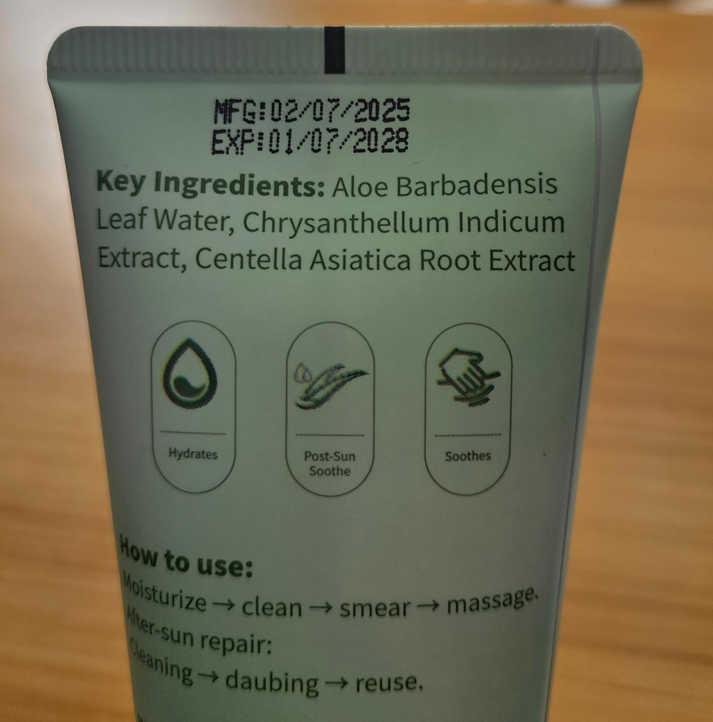 Aero Zen 98% Organic Aloe Vera Gel, Natural Moisturizing Pure Aloe for Face and Arms, Soothing & Hydrating Aloe Gel for Sunburn Relief and Deep Skin Nourishment, 4.23 oz