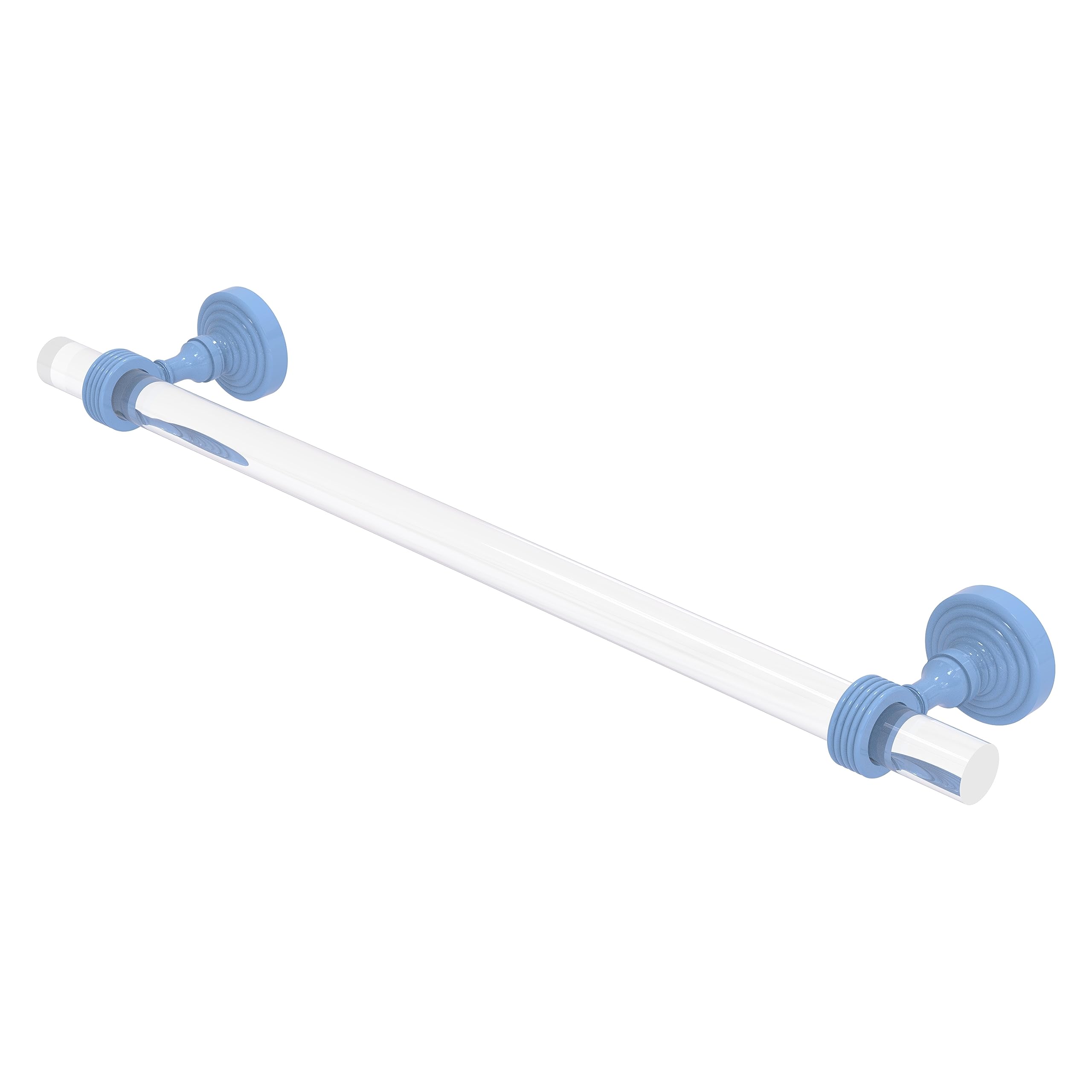 Allied Brass PG-41G-30-FTB Pacific Grove Collection 30 Inch Towel Bar with Grooved Accents, Flat Troll Blue