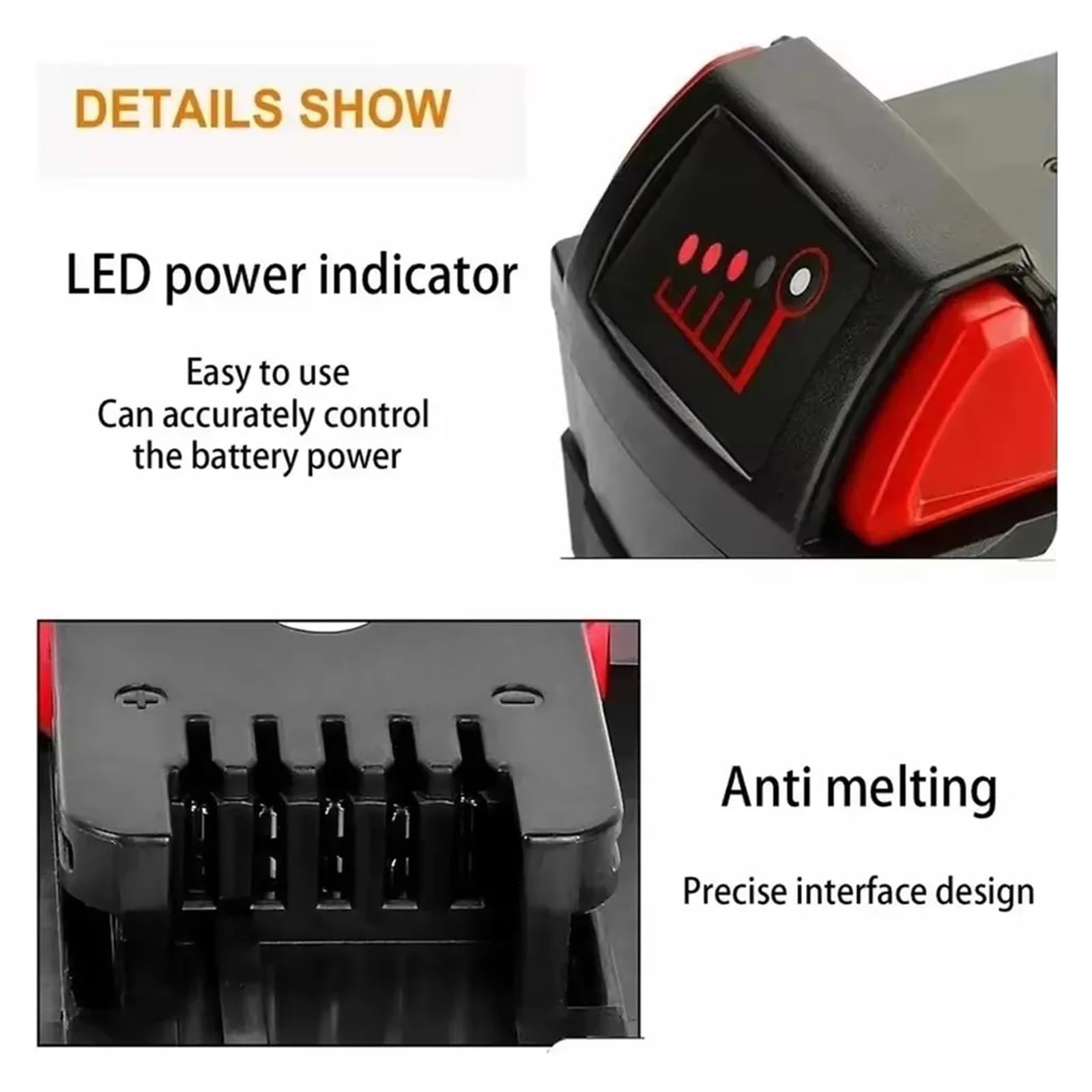 18V Kompatybilny z Milwaukee M18 M18B6 18V XC 12Ah 6Ah Akumulator litowo-jonowy 48-11-1860 /Ładowarka Akumulator wielokrotnego ładowania(VVT1)