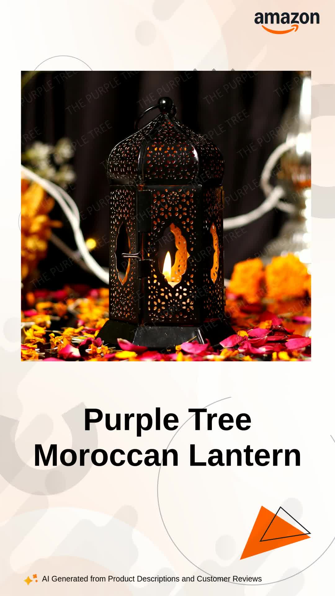 Buy The Purple Tree Brass Moroccan Lantern Lamp Tealight Candle