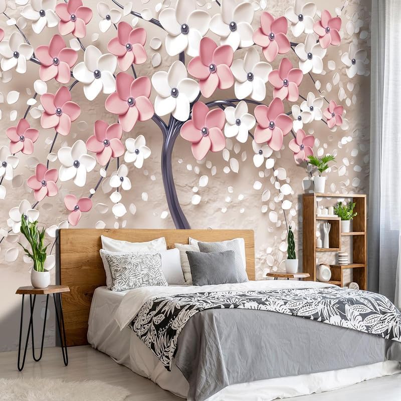 Aadee Craft 3D Abstract Pink Flowers Tree Mural Floral Wallpaper For Living Room Wall Décor (Non-Wooven 13X10 Feet Multi) (B0CHN4M1TR) Amazon Price History, Amazon Price Tracker