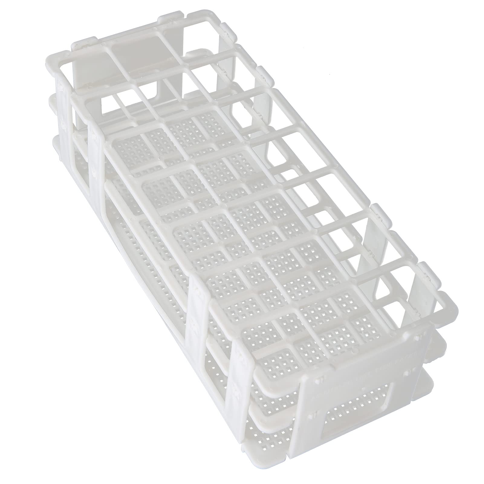 Soporte de Plástico para Tubos de Ensayo, Desmontable, 30mm x 21 Orificios