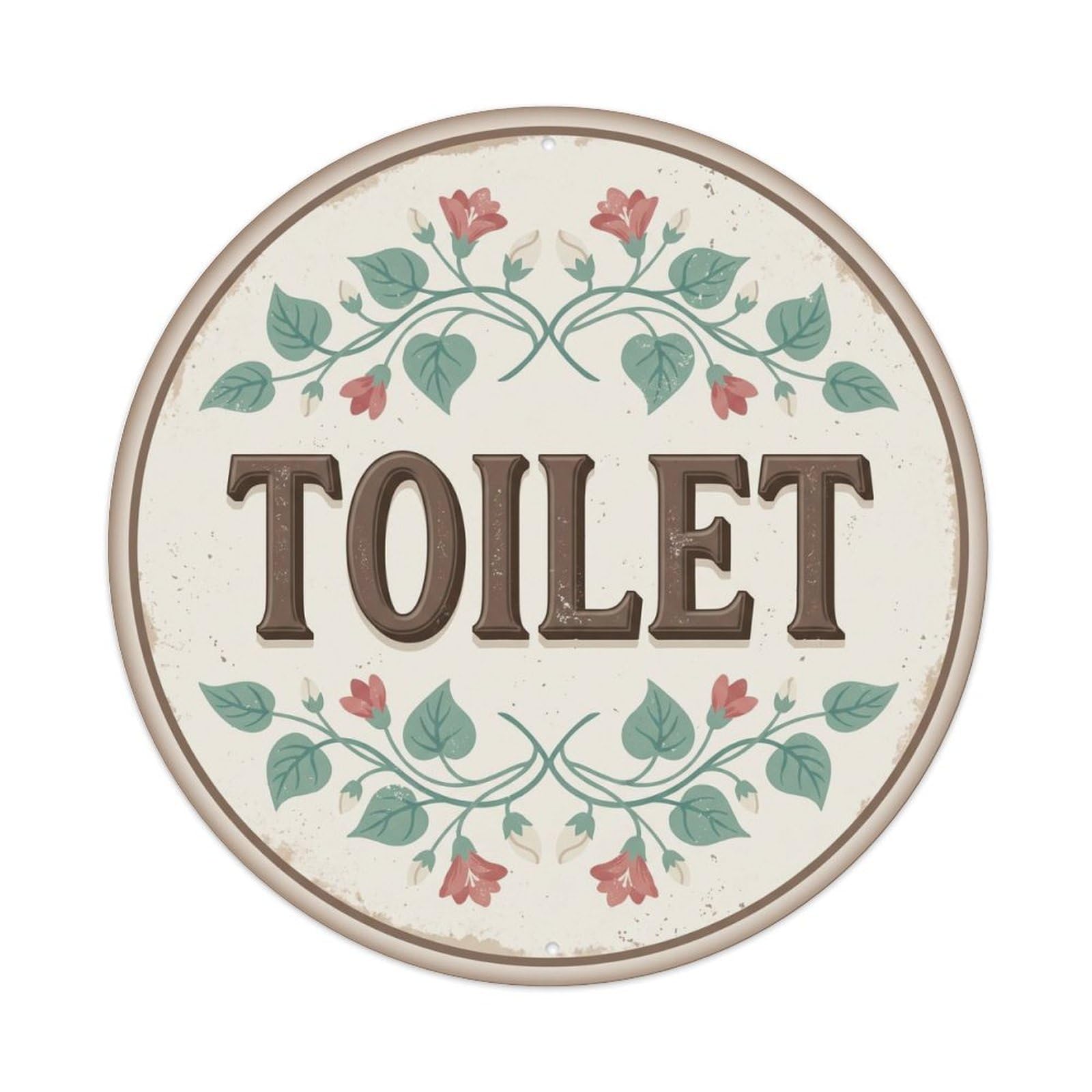 Okahys 8X8inch(20X20cm) Toilet(Wc) Signage Pothos Vintage Metal Tin Sign