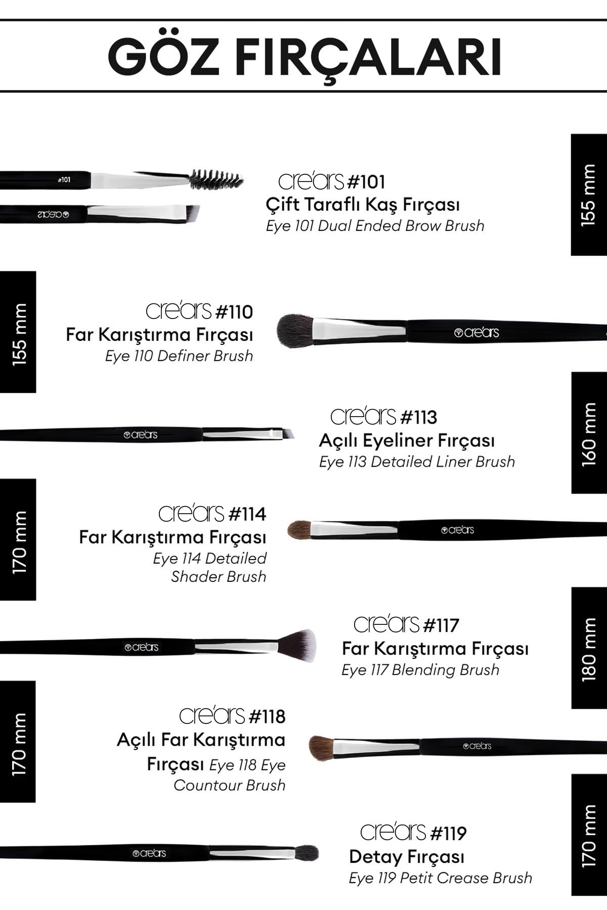 Cre'ars, Far Fırçası Cre'Ars Short Shader Brush #128