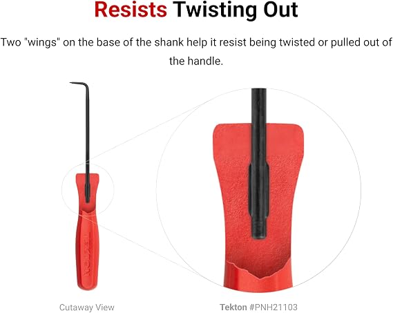 TEKTON Straight Pointed Pick (1/8 x 3 in. shank) | PNH21101 | Made in USA