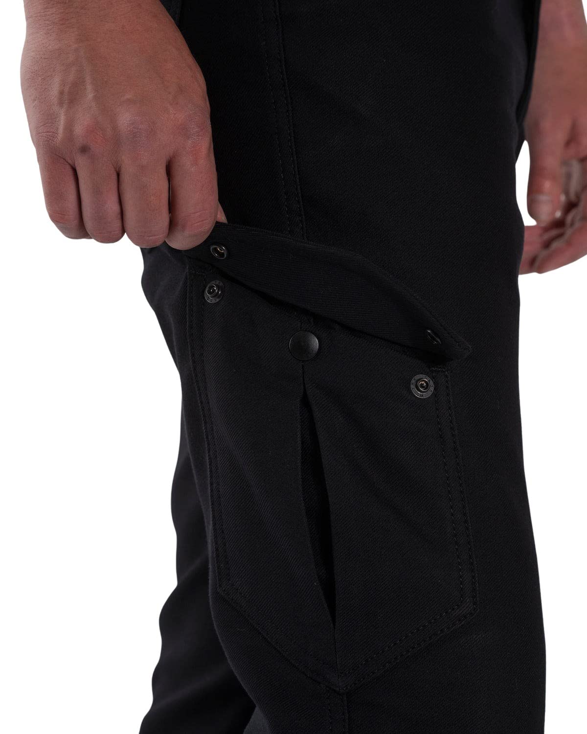 Rokker Black Jack Slim Spodnie tekstylne motocyklowe, czarny, 29