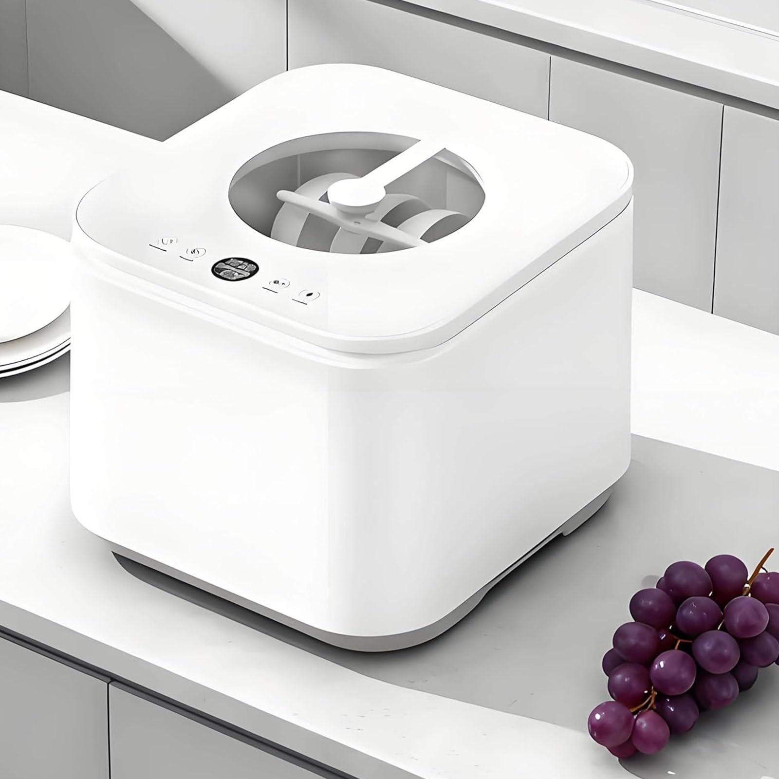 Lavavajillas Automático Uso Doméstico,Lavavajillas Sobremesa Que No Requiere Instalación,Apto para Escritorios y Disponible en Dos Opciones con Depósito Agua y con Entrada Agua A