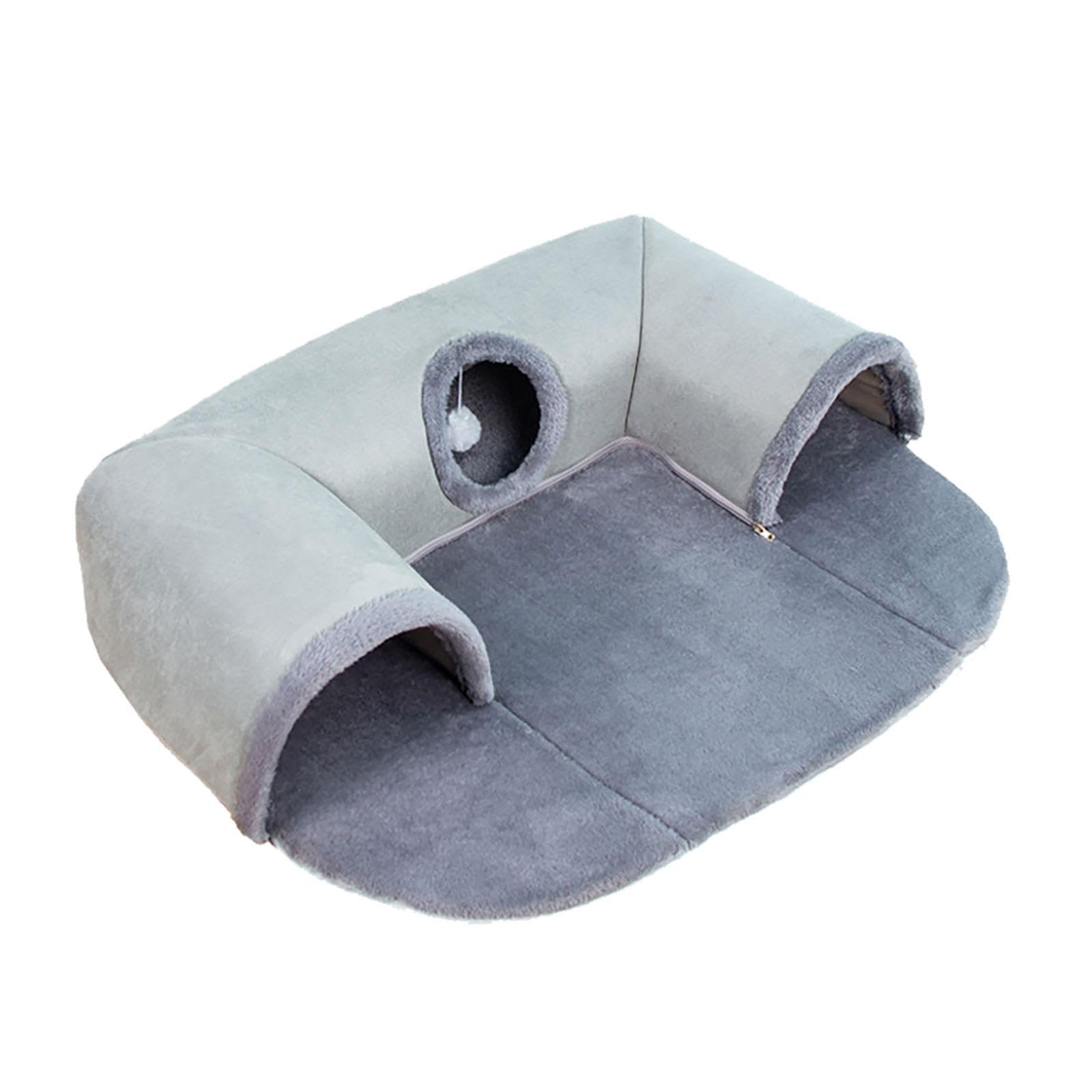 Tunnel de Jeu pour Chat, Lit pour et Lapins, Tunnel d'exercice en Forme de U, Jouet pour Chats D'intérieur (Lapins, Lapins), Grand