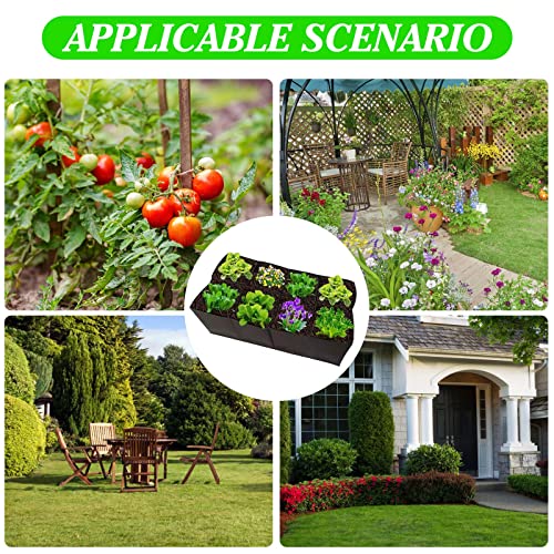 Nasharia Fabric Raised Garden Bed: Square Plant Grow Bags 8 Grids Garden Bags Plant Grow Bags Fabric Planters And Large Rectangular Reusable Potato Growing Bags For Growing Flowers Vegetables Herbs #TOP6