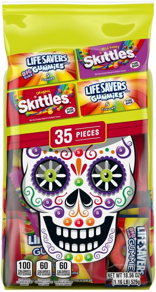 LIFE SAVERS Gummies & SKITTLES Original & Wild Berry Variety Bag, 35 Pieces