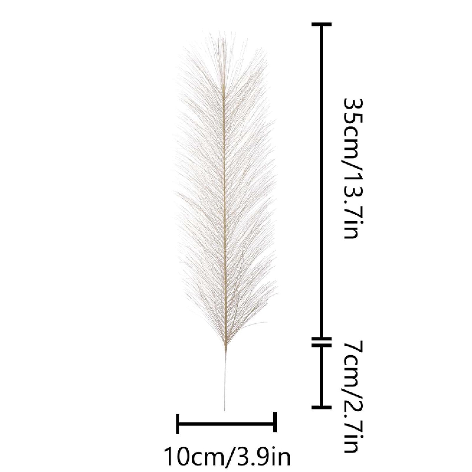 6 Steli Di Erba Della Pampas Artificiale - 43-45 Cm, Piume Soffici In Poliestere Per Decorazione Boho, Matrimoni, Casa E Festa - Colore Rosa - 2