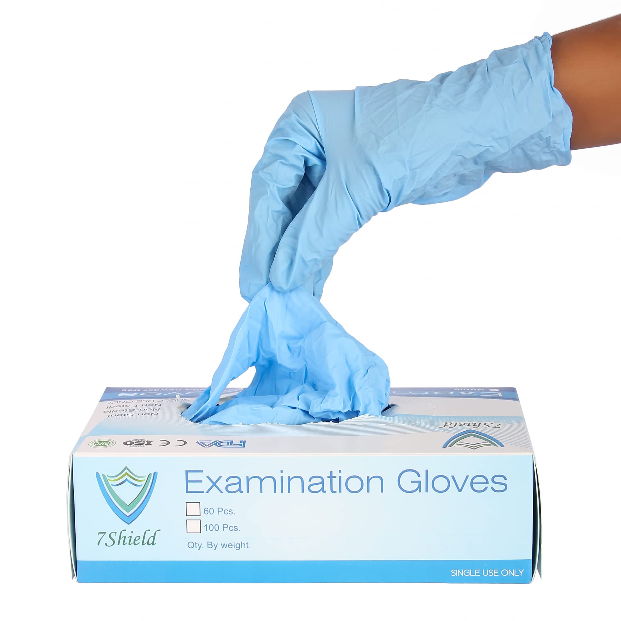 7Shield Nitrile Hand Gloves| Medical & Food Grade| Disposable Powder Free for Examination |Blue CE Approved Non Sterile| All-Purpose Dental, Nursing, Cleaning, Catering | Latex Free (Pack of 100) (B09XK51LLY) Amazon Price History, Amazon Price Tracker