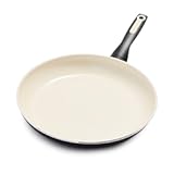 Rio Healthy Ceramic Nonstick 12" Frying Pan Skillet&comma; PFAS-Free&comma; Dishwasher Safe&comma; Black