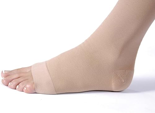 Miniatura 4 de JOBST Relief - Medias de compresión de 30-40 mmHg, banda de silicona alta hasta el muslo, punta abierta, calcetines de compresión para