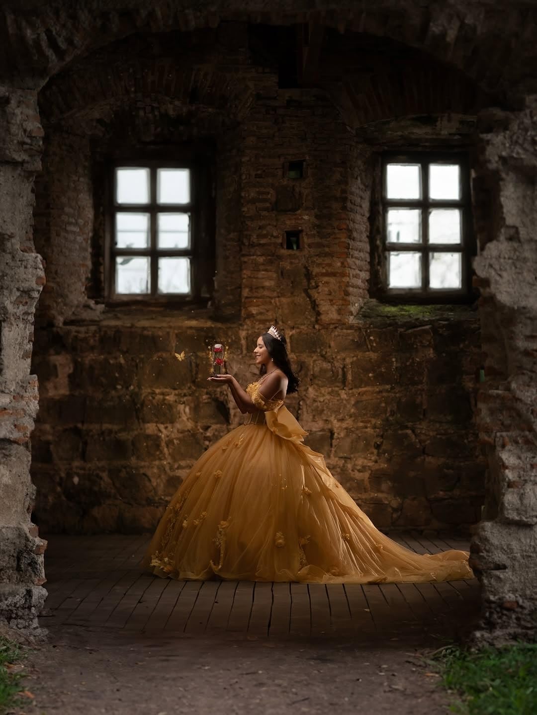 XYAYE Off Shoulder Beaded Quinceanera Dresses with Bow Puffy Tulle Lace Sweet 16 Dresses Layered Applique Long Ball Gown