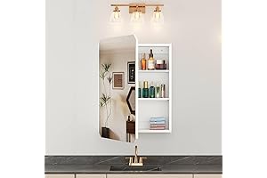 Wall-Mounted Medicine Cabinet Mirror with Storage